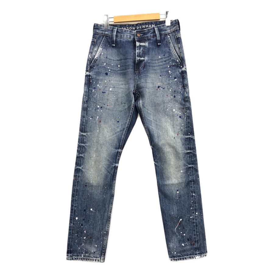 デニムパンツ ペイント加工 OSAKA DROP CARROT FIT メンズ SIZE デニムパンツ ペイント加工 OSAKA DROP CARROT FIT メンズ SIZE