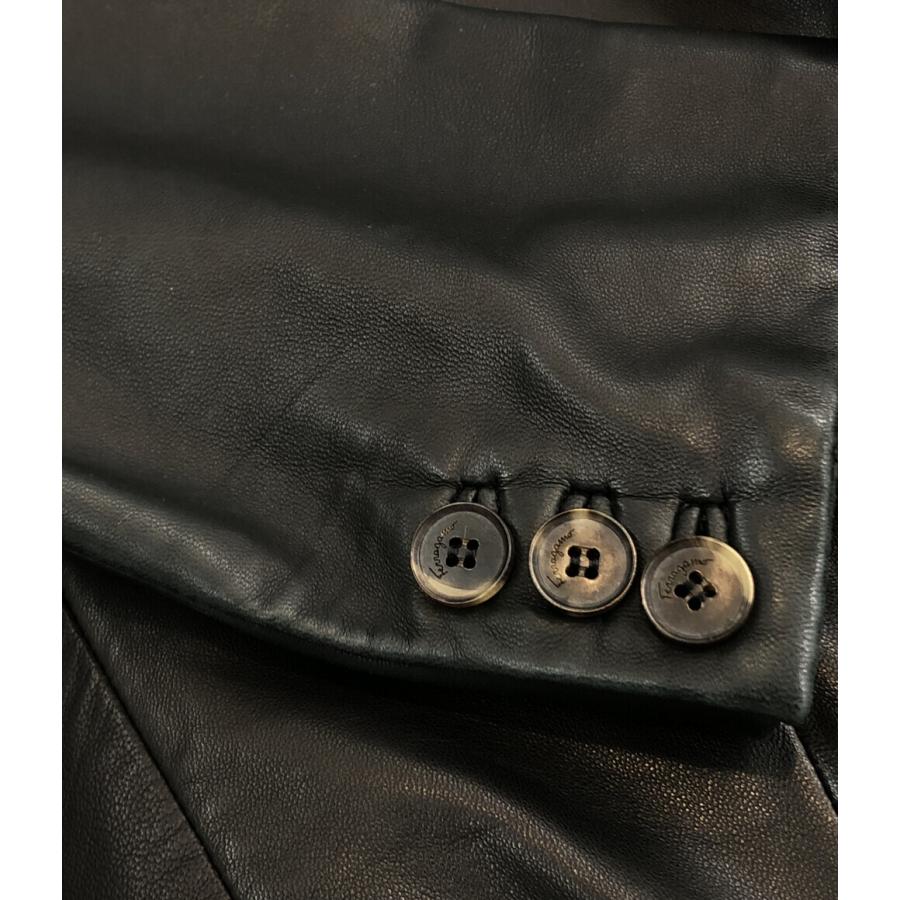 サルバトーレフェラガモ レザーテーラードジャケット メンズ SIZE 46 
