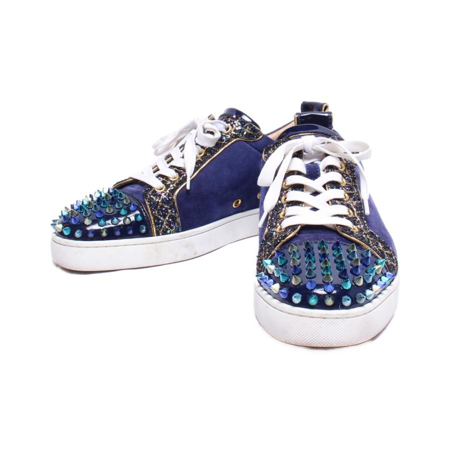 Christian Louboutinスニーカー41スタッズルブタン クリスチャンルブタン スニーカー メンズ41 ブラック ゴールド