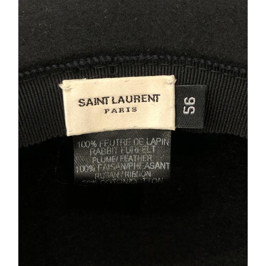 サンローランパリ 羽付きハット レディース SIZE 56 SAINT サンローランパリ 羽付きハット レディース SIZE 56 SAINT