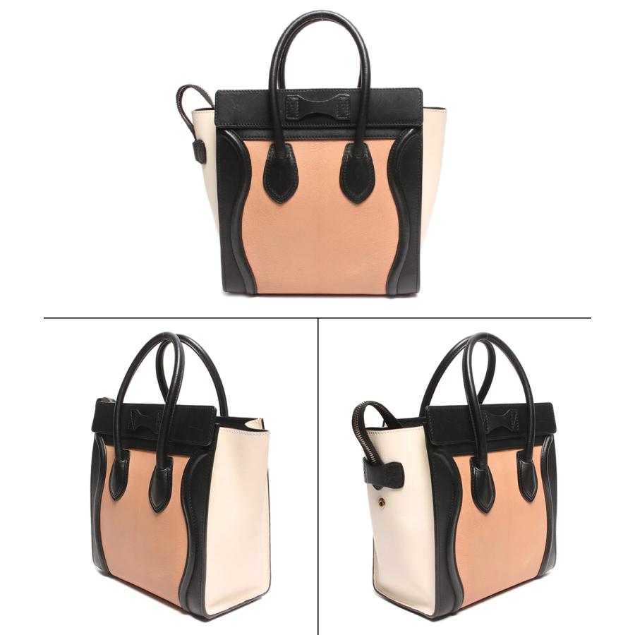 CELINE】セリーヌ ラゲージナノ・トリコロール 聞き取れ 2WAYバッグ  