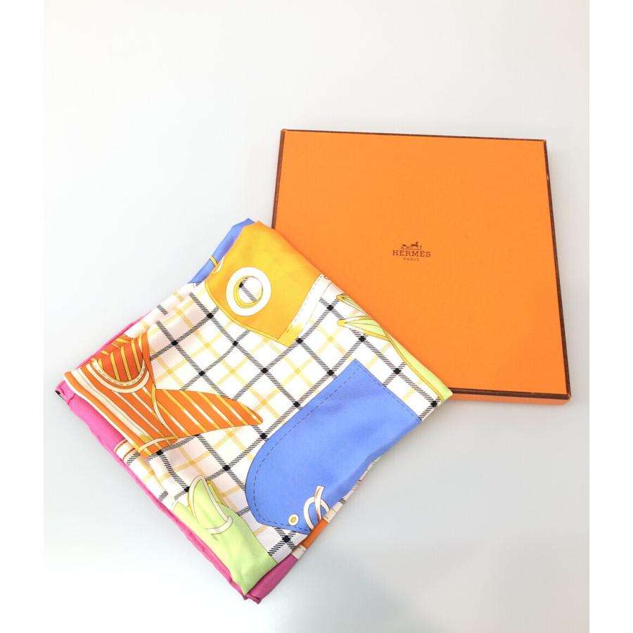 エルメス スカーフ カレ90 シルク100% 馬鎧 Camails レディース HERMES