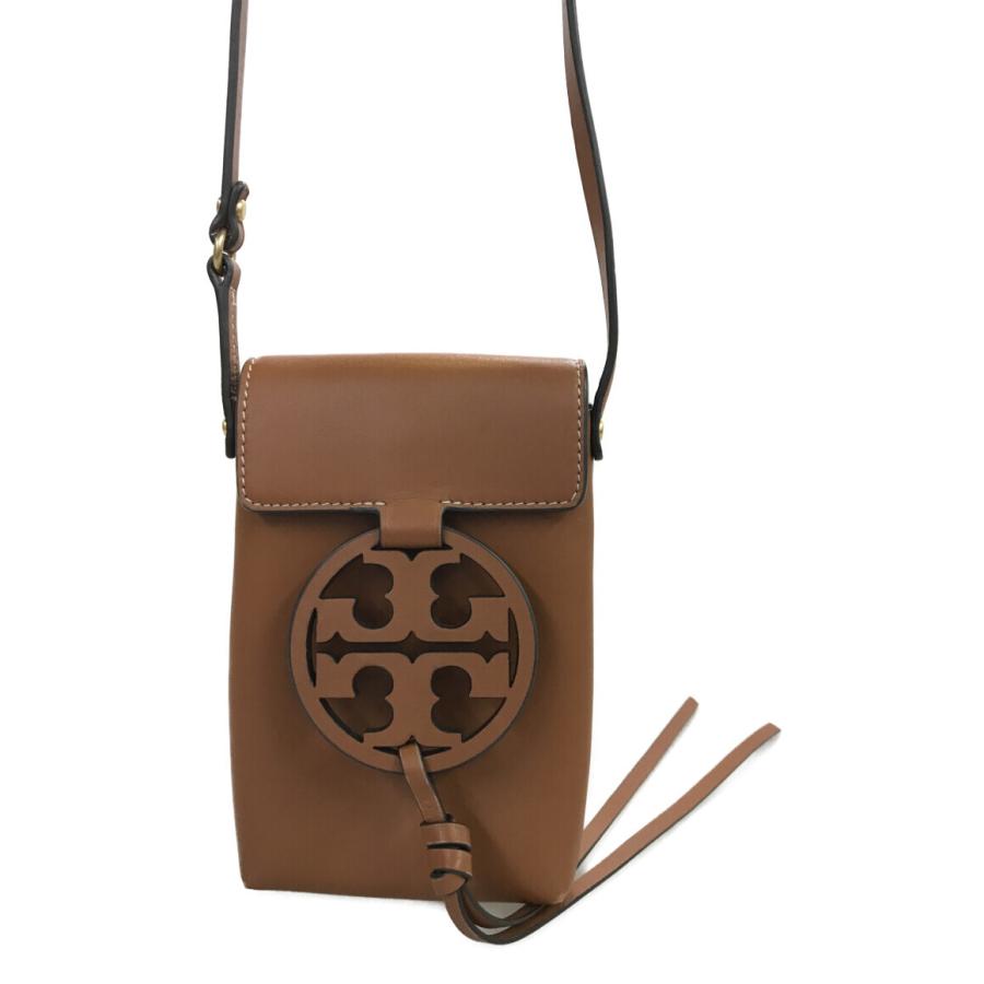 【極美品】トリーバーチ 2way ショルダーバッグ レザー シボ革 肩掛け 茶 トリーバーチ スマホケース ショルダーバッグ 斜め掛け レディース