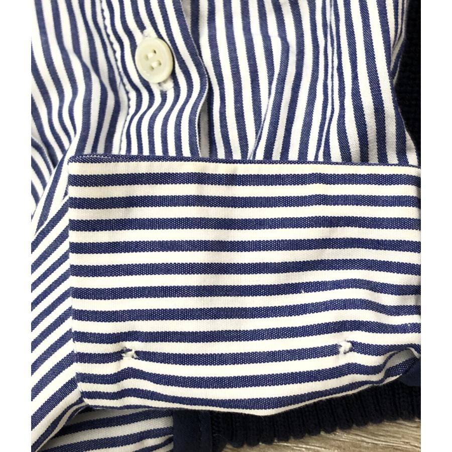 sacai サカイ　レースドッキングカーディガン　異素材切り替え　サイズ1 sacai 美品 サカイ ドッキング カーディガン サイズ1 グレー