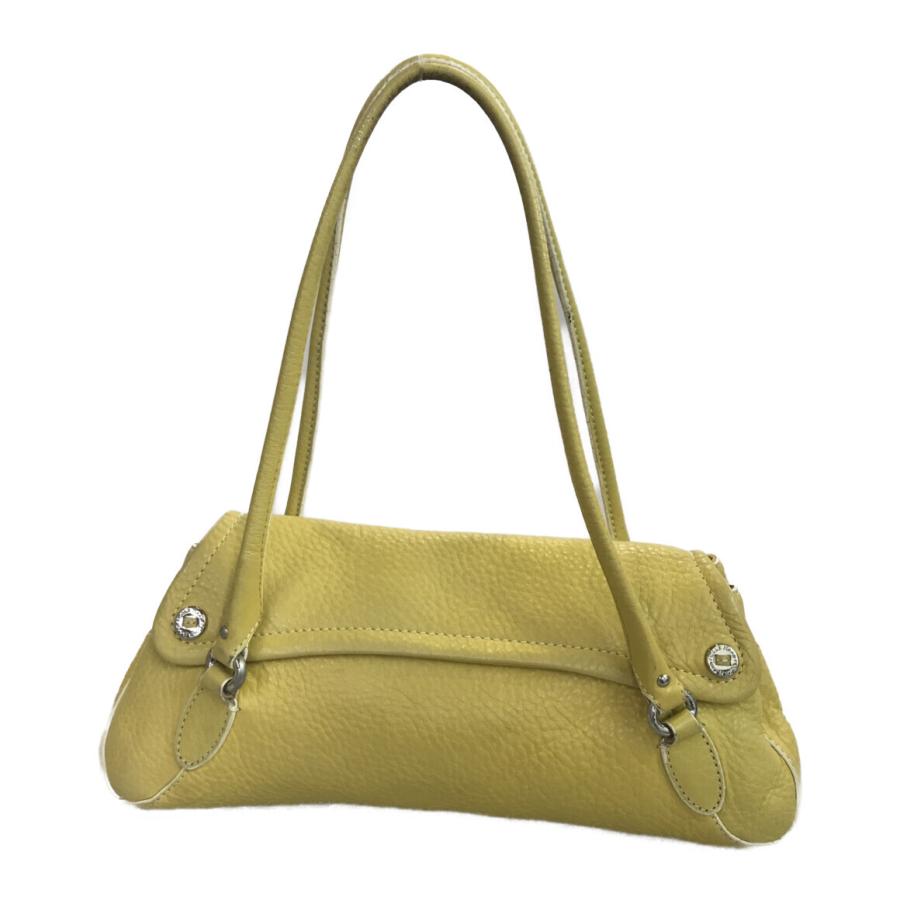 50 A 美品 コールハーン ミニ レザー ショルダーバッグ 斜め掛け 黄  