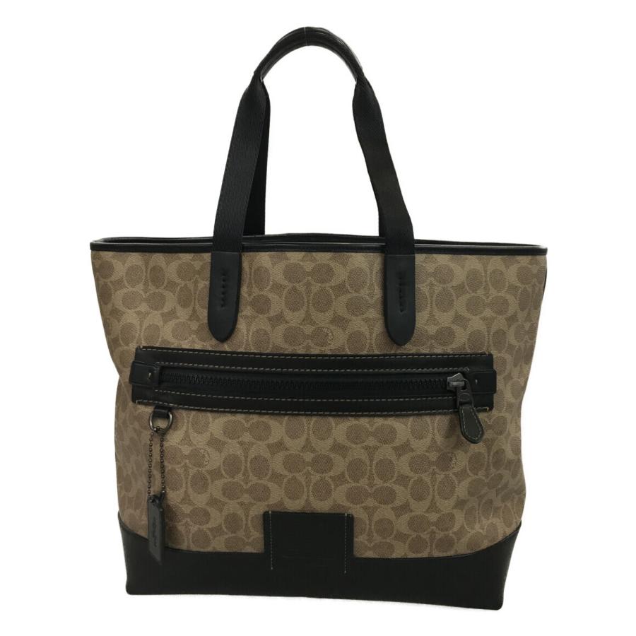 COACH トートバッグ ベージュ/ブラック 73665 コーチ トートバッグ 73665 シグネチャー レディース COACH 中古