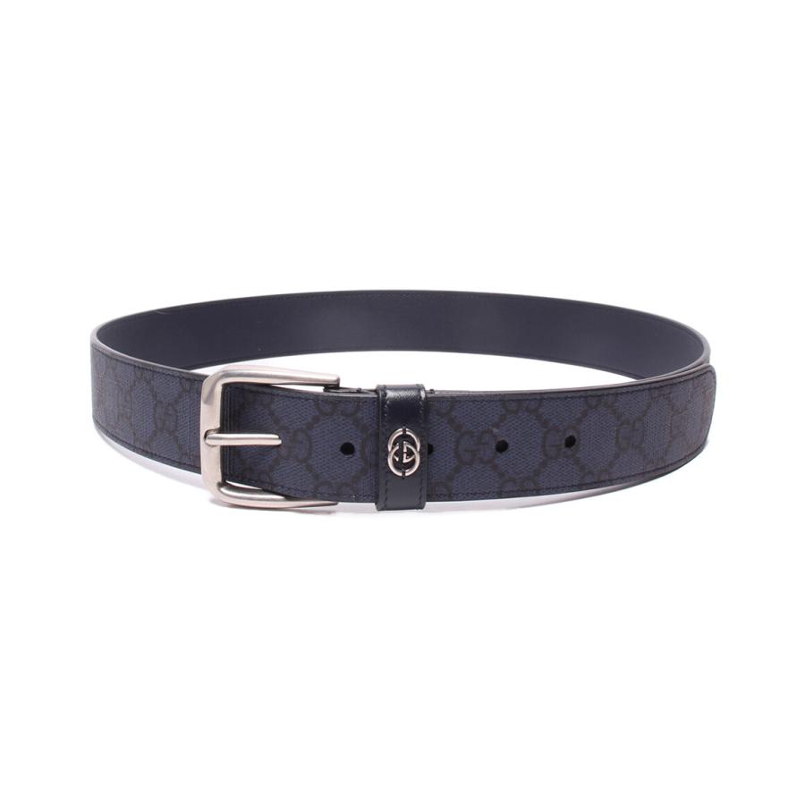 美品 グッチ インターロッキングGディテール付き ベルト 673921 GG