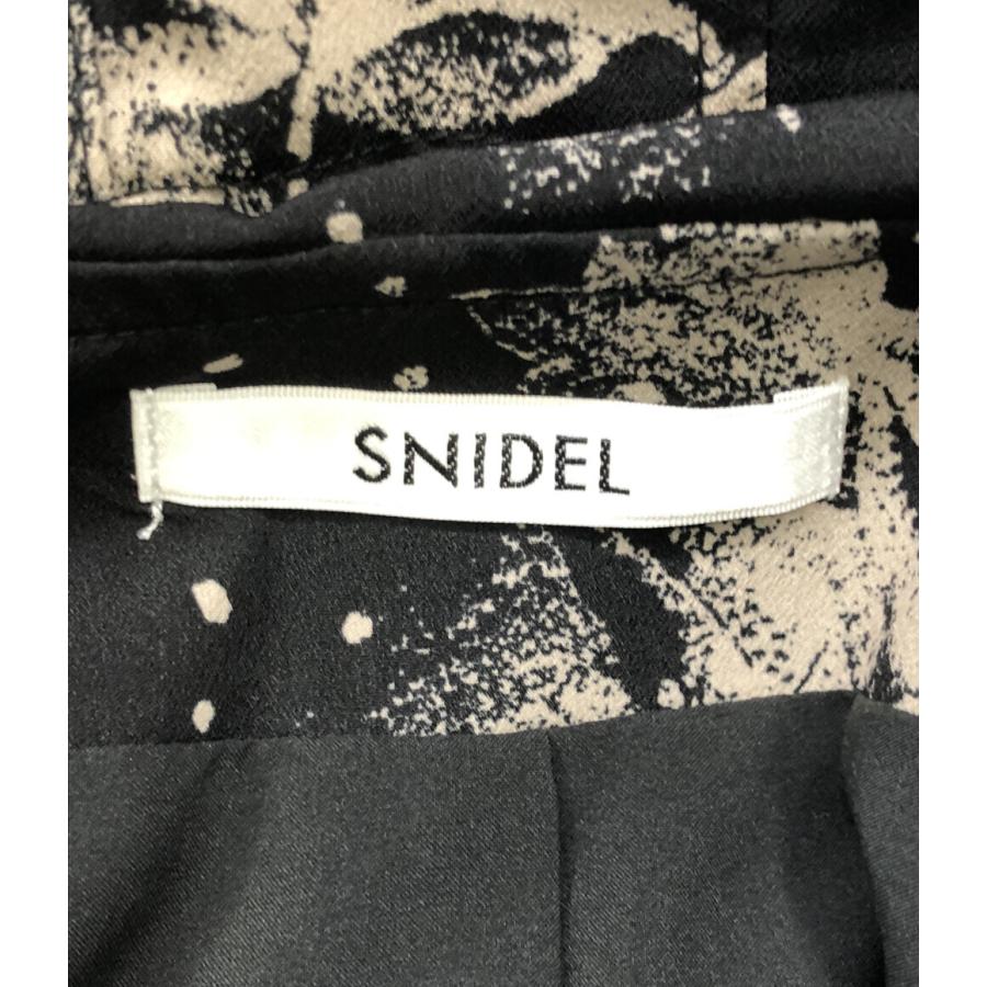 美品 スナイデル ビッグエンブロイダリーカラープリントワンピース  