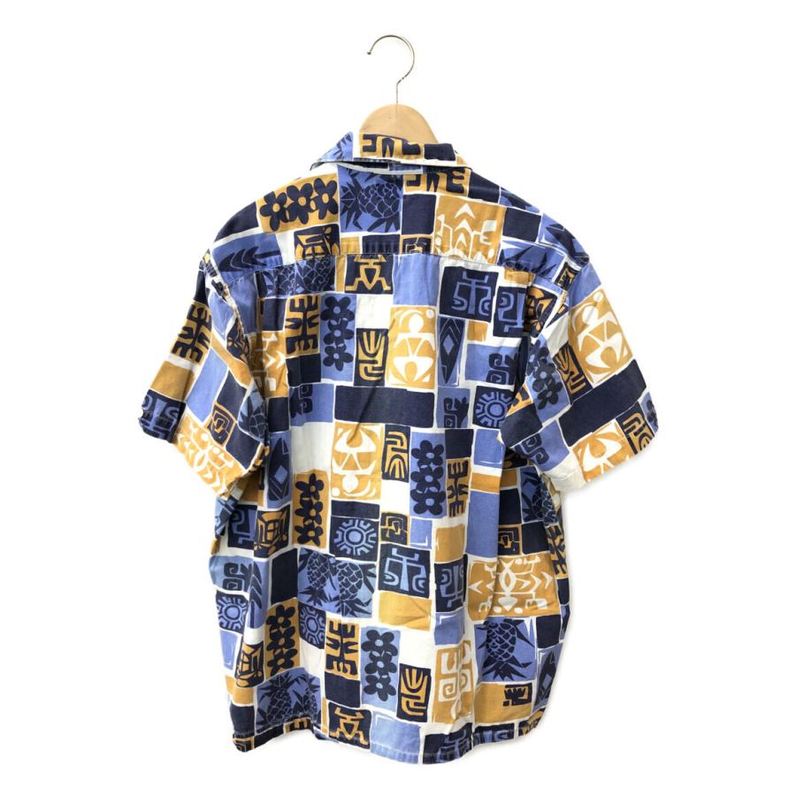 【希少】Stussy 半袖柄シャツ Mサイズ STUSSY ステューシー 総柄 半袖シャツ カジキ 魚柄 Mサイズ 黄色