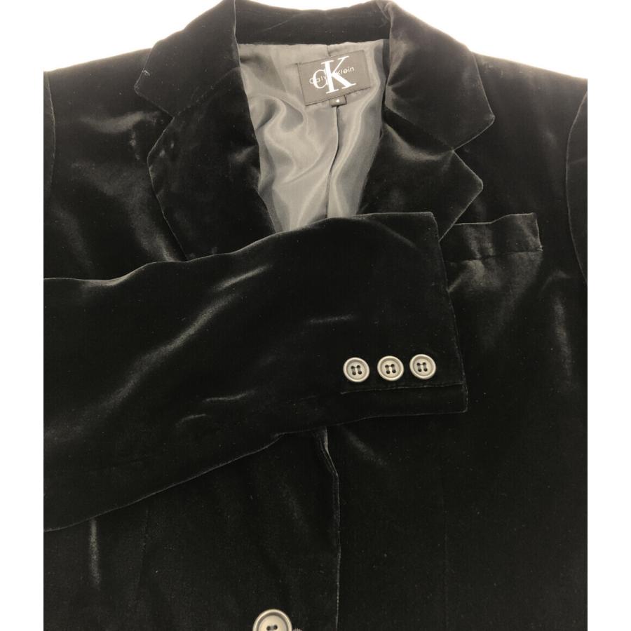 美品✨カルバンクライン レザー （羊皮）ジャケット スカート セット カルバンクライン セットアップベロアスカートスーツ レディース SIZE