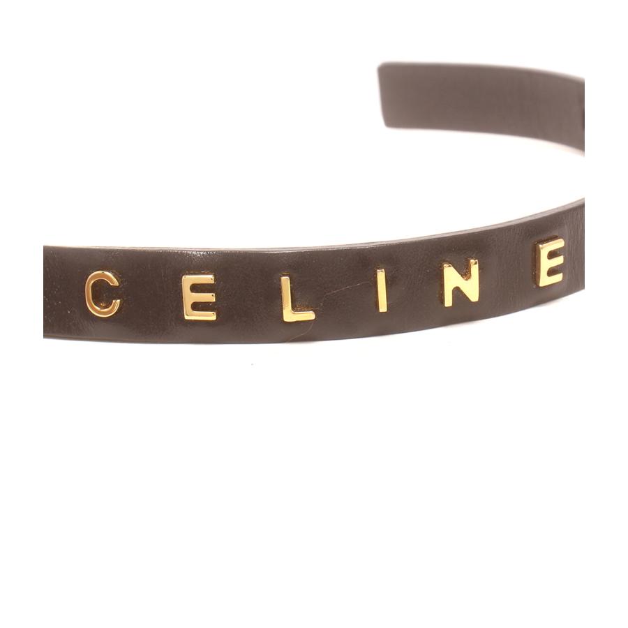CELINE セリーヌ 2連 ブレスレット レザー ブラック 本革 イタリア製 セリーヌ ブレスレット ベルトタイプ 2連 レディース CELINE 中古