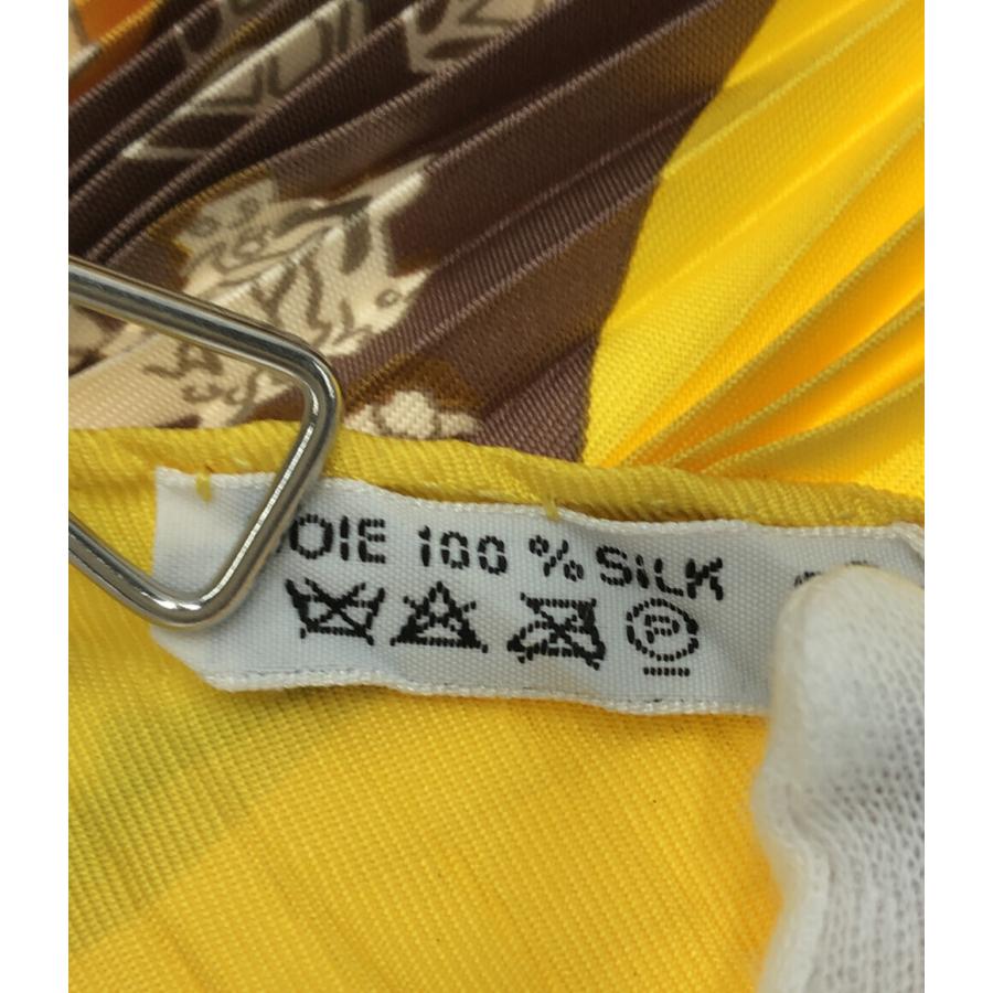 エルメス プリーツスカーフ シルク100％ 冬の火 FEUX DE L HIVER