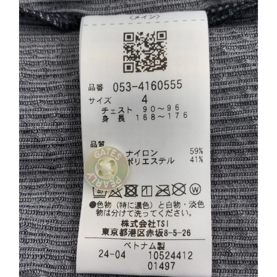 美品 パーリーゲイツ 半袖ストライプシャツ 053-4160555 メンズ SIZE 4