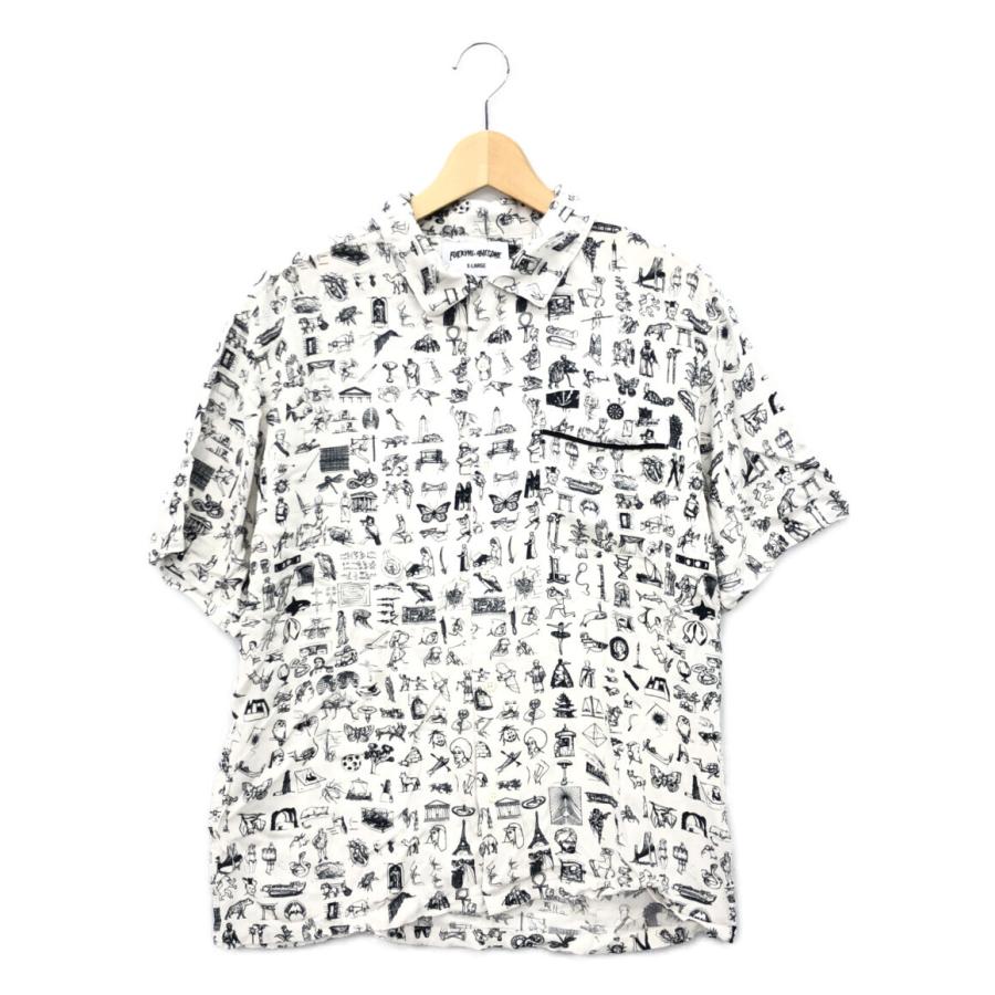 Fucking Awesome 総柄 メッシュ 半袖シャツ XL ファッキンオーサム 総柄半袖シャツ メンズ SIZE X-LARGE (XL以上