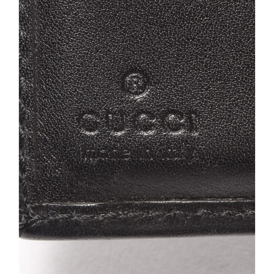 美品　グッチ財布　グッチ折り財布　グッチGGキャンバスブラック　レザー GGキャンバス グッチ 05492 4463 二つ折り財布 GUCCI レディース