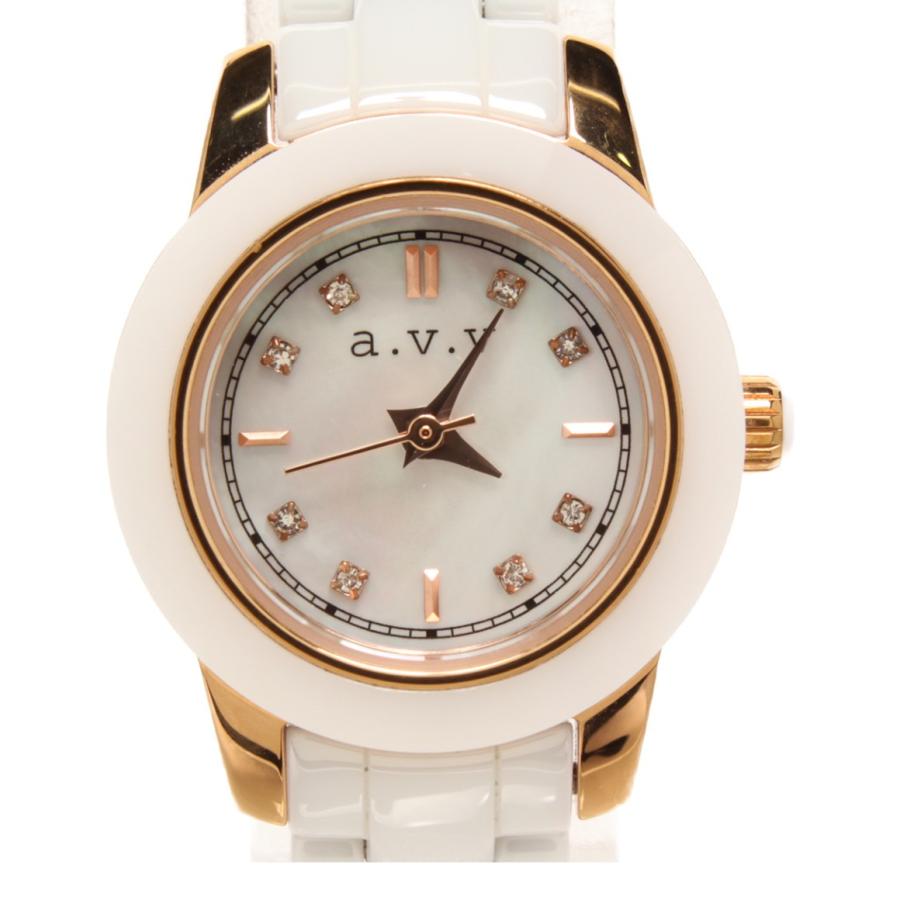 アーヴェーヴェー 腕時計 ソーラー シェル AVV005 レディース a.v.v  