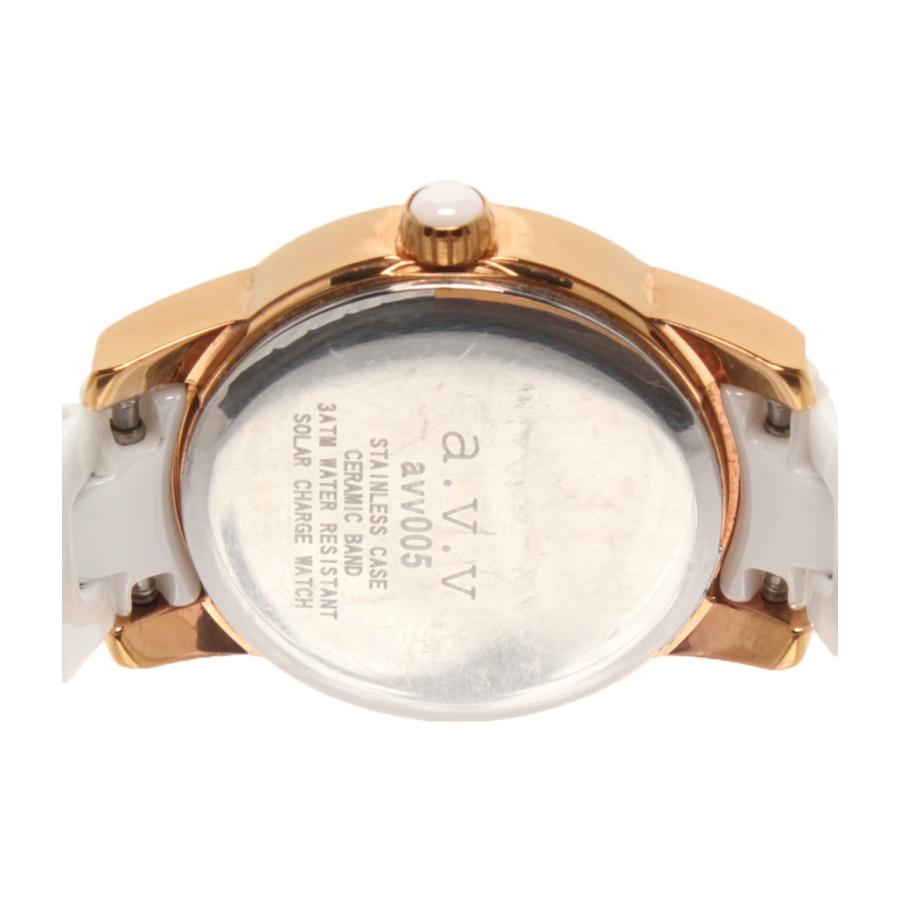 アーヴェーヴェー 腕時計 ソーラー シェル AVV005 レディース a.v.v  