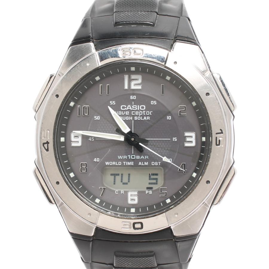 CASIO カシオ 腕時計 wave ceptor ソーラー WVA-470 メンズ 中古 CASIO カシオ 腕時計 wave ceptor ソーラー WVA-470 メンズ 中古