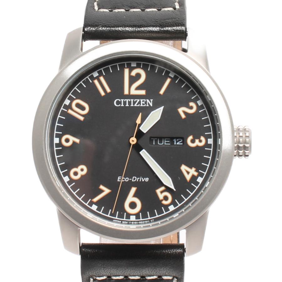 CITIZEN 美品 シチズン 腕時計 エコドライブ ソーラー ブラック E101 