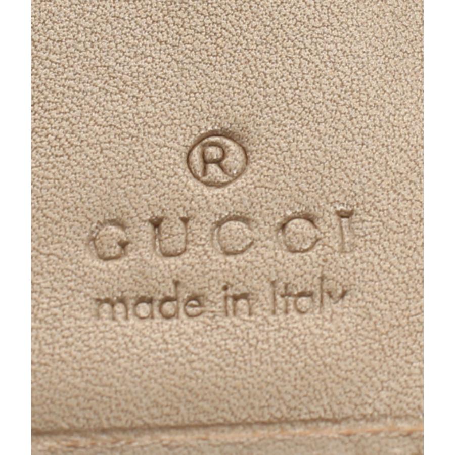 GUCCI グッチ Gチャーム 二つ折り長財布 チェーンストラップ付 GG柄 