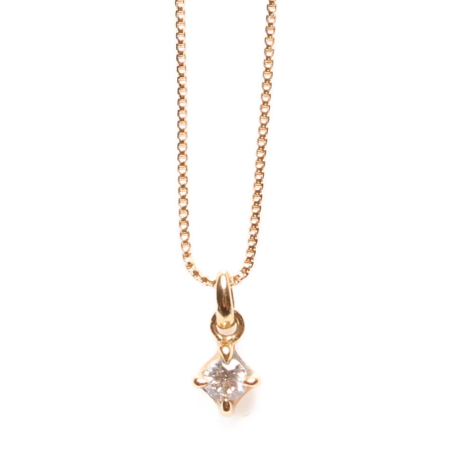 アガット ネックレス K18 ダイヤ 0 05ct レディース Agete 中古 Aol Hugall Fashion ハグオール 通販 Yahoo ショッピング