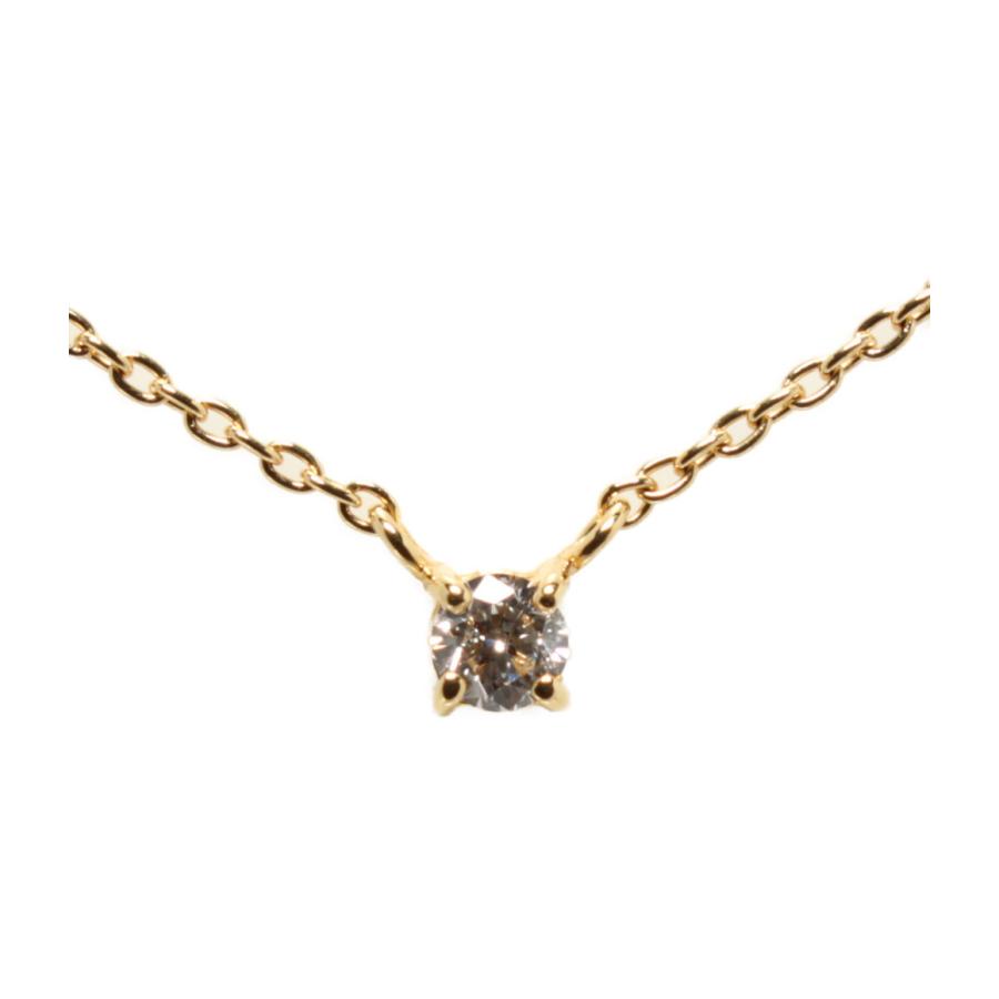 美品 エテ ネックレス K18 ダイヤ0.05ct レディース ete 中古 