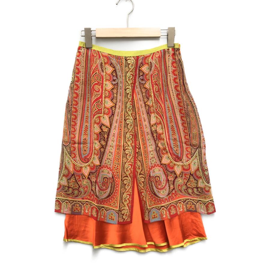 ETRO エトロ スカート オレンジ Lサイズ