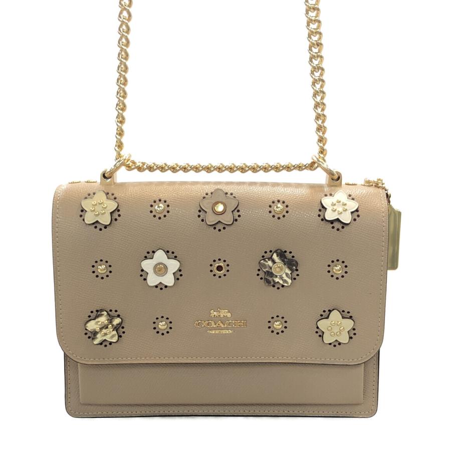 コーチ ショルダーバッグ 花柄 アップリケ 91143 レディース COACH