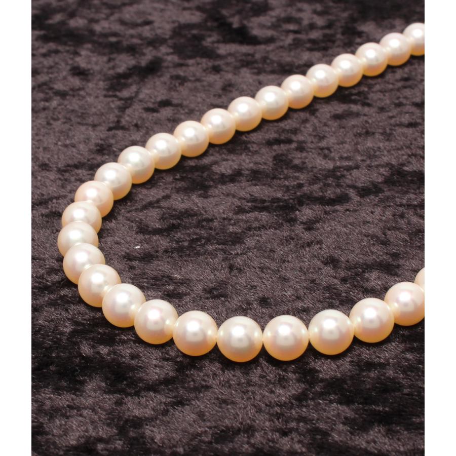 美品 ミキモト ネックレス K14WG パール7.5-8.0mm レディース MIKIMOTO  