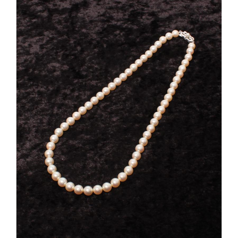 美品 ミキモト ネックレス K14WG パール7.5-8.0mm レディース MIKIMOTO  