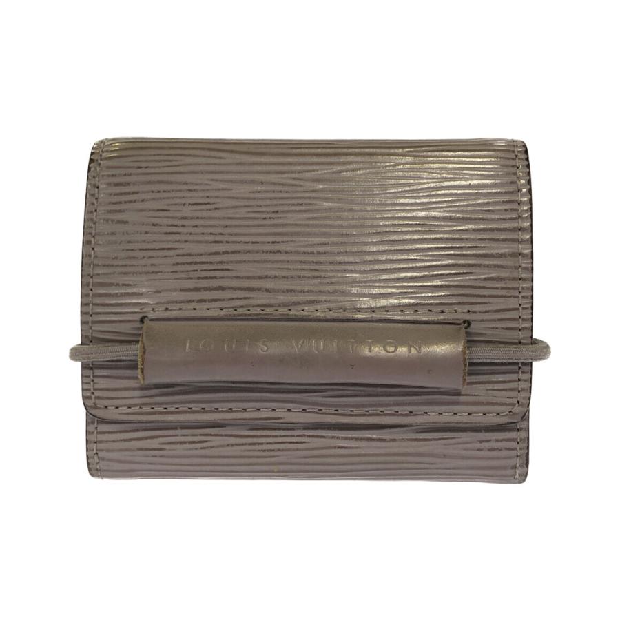 美品 ルイヴィトン エラスティック エピ 三つ折り財布 M6366B