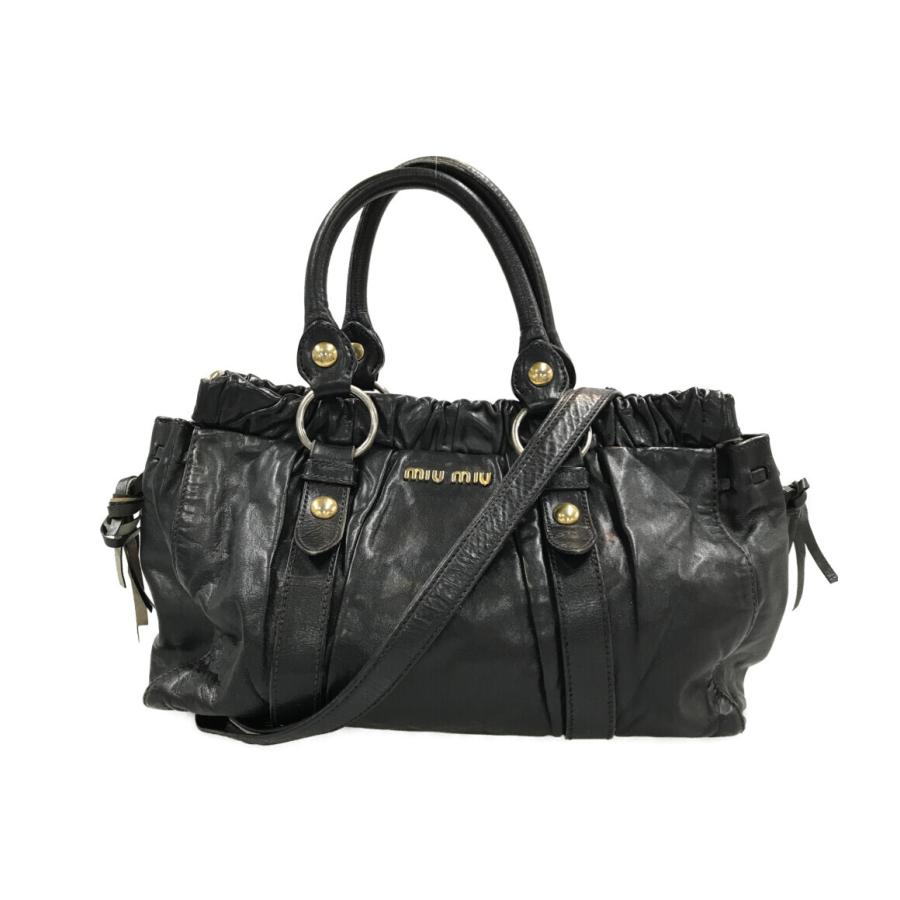 訳あり ミュウミュウ 2way ハンドバッグ ショルダーバッグ 斜め掛け  