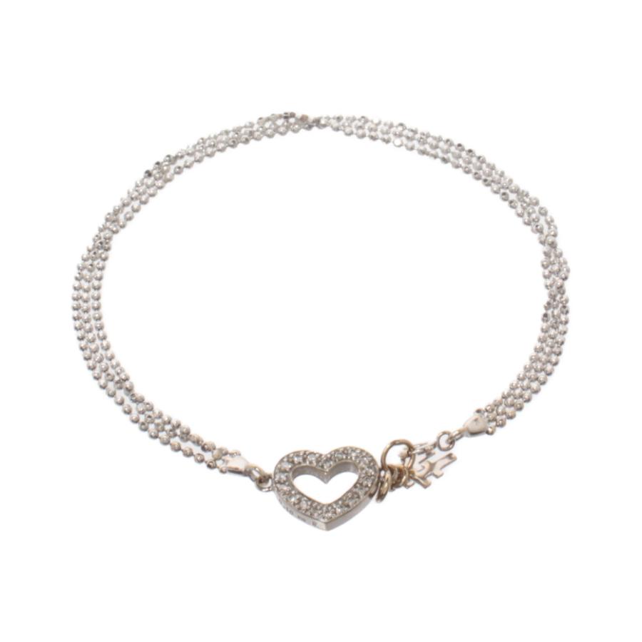 美品 フォリフォリ ブレスレット K18 ダイヤ 0.10ct ハート 美品 フォリフォリ ブレスレット K18 ダイヤ 0.10ct ハート
