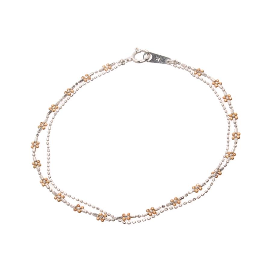 美品 クレージュ 2連ブレスレット K18 K18WG レディース courreges