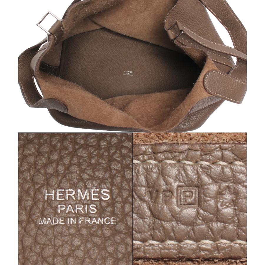 エルメス レザーハンドバッグ □P刻印 スターマーク シルバー金具  