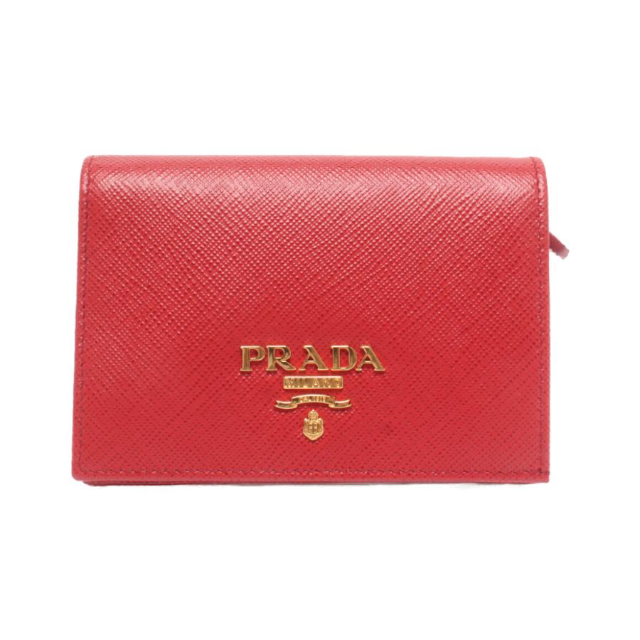 美品 プラダ PRADA 二つ折り財布 1MV021 レディース | www.jarussi.com.br