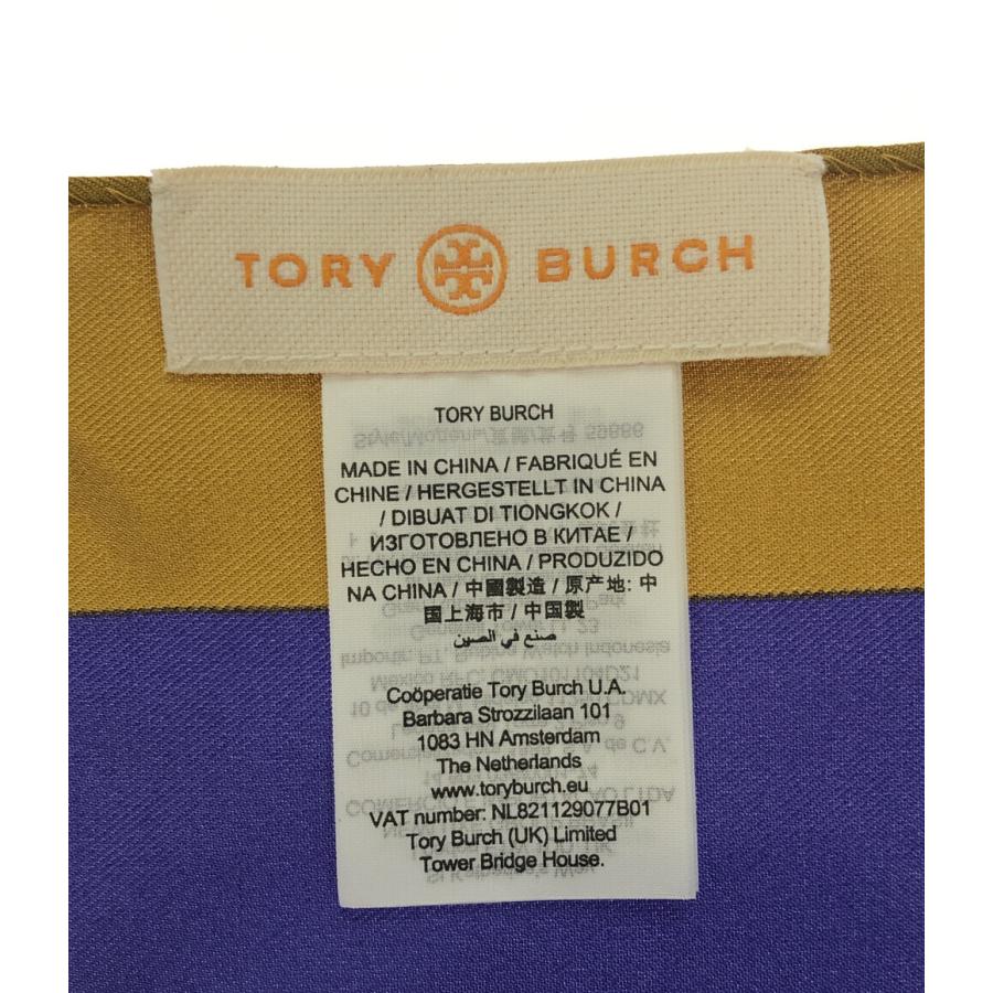 美品 トリーバーチ スカーフ シルク100% ロゴ柄 レディース TORY
