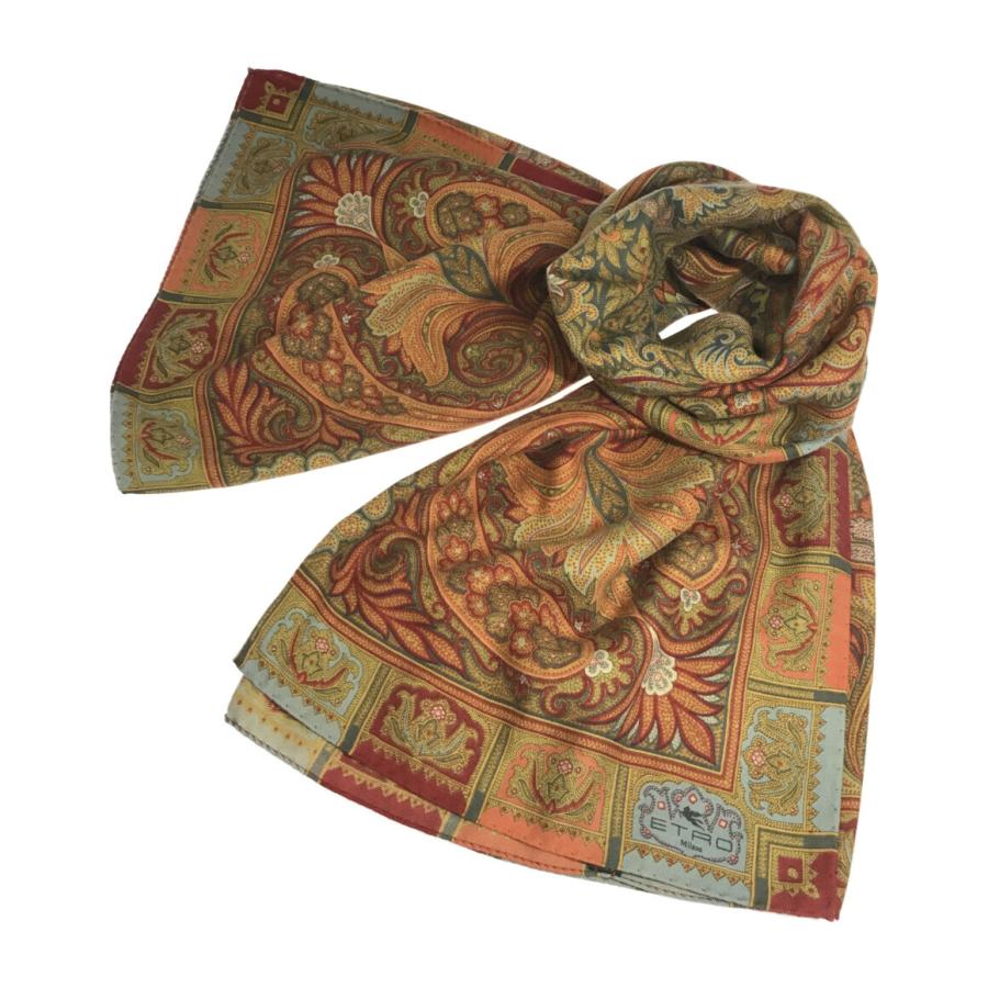 エトロ ストール ウール シルク ペイズリー柄 レディース ETRO