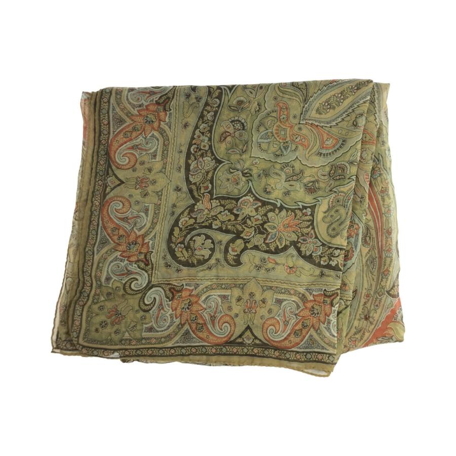 イタリア製*ETRO*エトロ　大判シフォンスカーフ　ペイズリー　シルク エトロ ETRO シルク シフォン ペイズリー 大判 ストール スカーフ