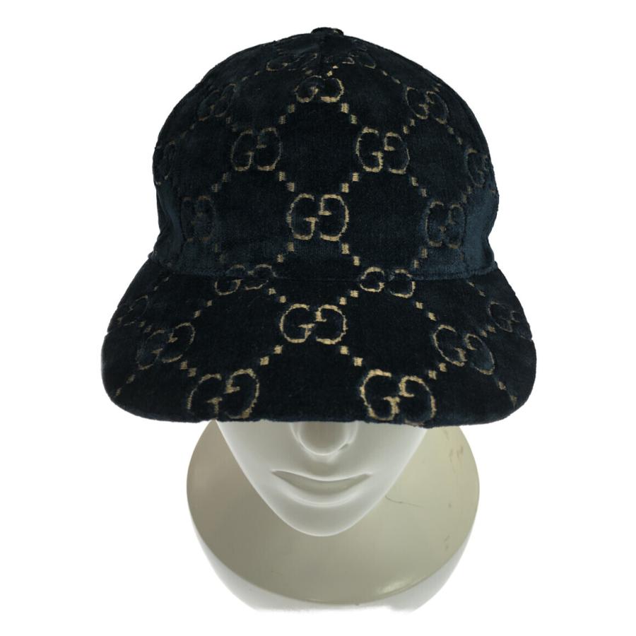 グッチ キャップ GG柄 ベルベット レディース (M) GUCCI 中古  