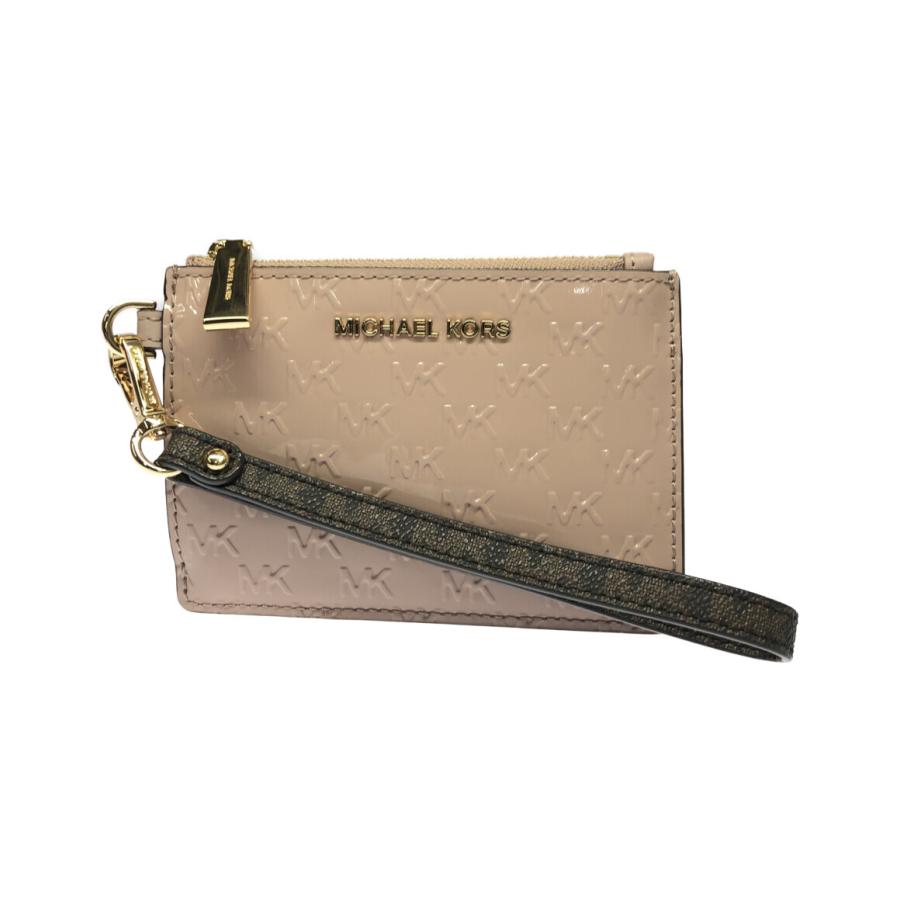 美品 マイケルコース コインケース パスケース MK型押し 32F1GJ6P1A  