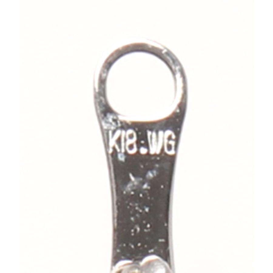 美品 ネックレス K18WG ブルーダイヤ0.05ct ダイヤ0.12ct レディース
