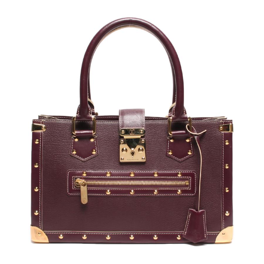 ルイヴィトン レザートートバッグ ボルドー系 ファビュロー M91814  