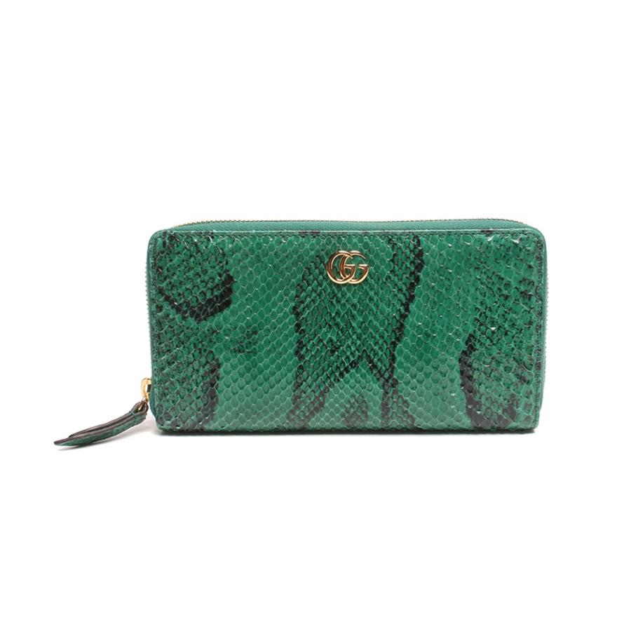 GUCCIGGマーモントパイソンジップアラウンドウォレット