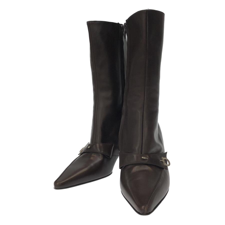 サルバトーレフェラガモ ショートブーツ ガンチーニ レディース SIZE 7  