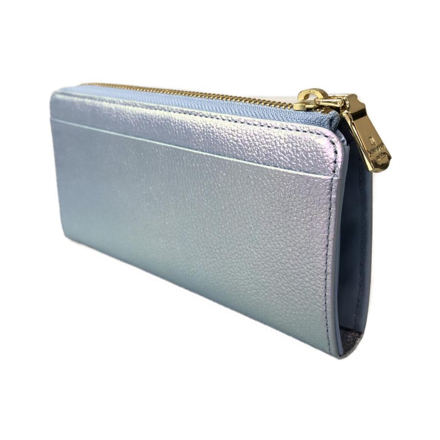 美品 ランバンオンブルー L字ファスナー長財布 レディース LANVIN en 