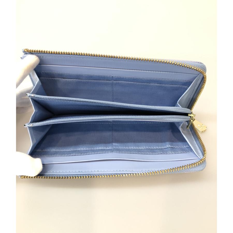 美品 ランバンオンブルー L字ファスナー長財布 レディース LANVIN en 