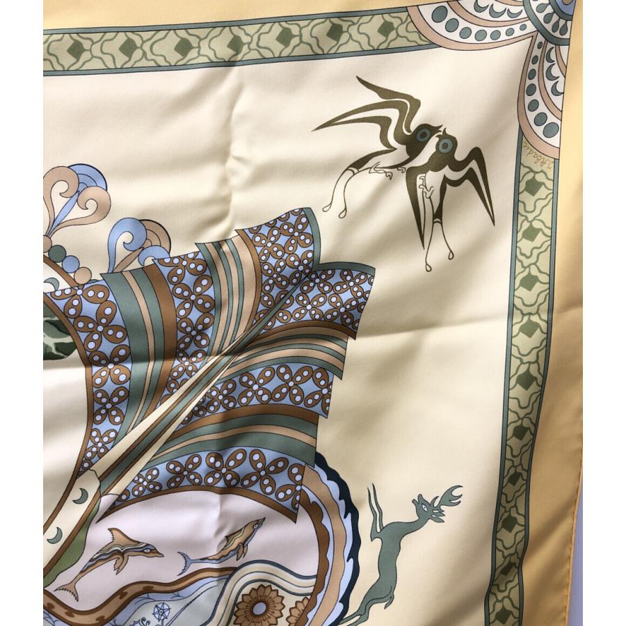 美品 エルメス スカーフ カレ90 シルク100% テラの春 Les 美品 エルメス スカーフ カレ90 シルク100% テラの春 Les
