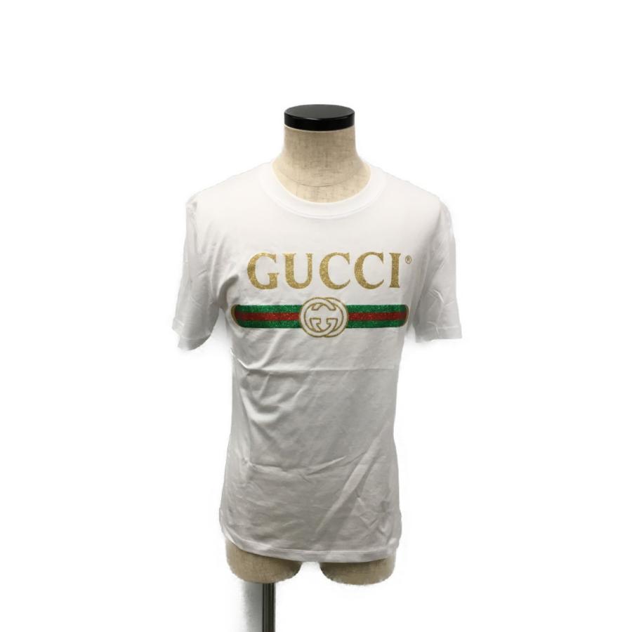 代引き不可 半袖tシャツ ラメロゴプリント グッチ 美品 メンズ 中古 Gucci L 48 Size Tシャツ カットソー Www Diresatumbes Gob Pe