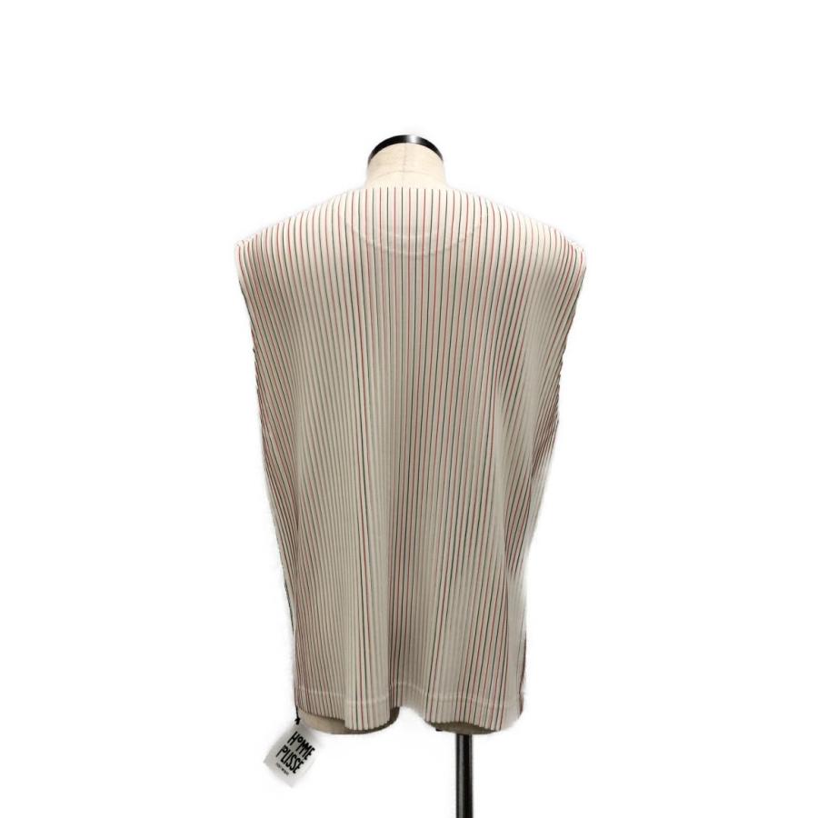 【ISSEY MIYAKE MEN】プリーツノースリーブベスト　ジレ　 茶 ISSEY MIYAKE MEN】プリーツノースリーブベストジレ 茶